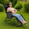 Outtec® Sun Comfort - 2-in-1 Strandstoel en Ligbed - tot 150 kg - Zwart