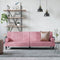 vidaXL - Slaapbank - met - armleuningen - fluweel - roze