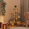 vidaXL - Kerstdecoratie - kerstboom - 90 - cm - metaal - zwart