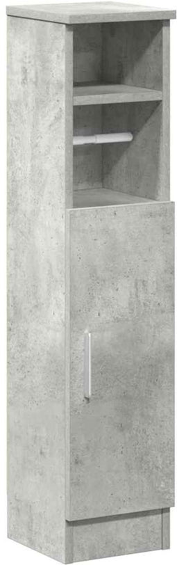vidaXL - Badkamerkast - met - rolhouder - 20,5x22x90 - cm - betongrijs