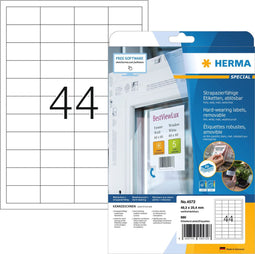 Etiket herma 4572 48.3x25.4mm folie wit 880st