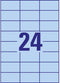 Huismerk Avery 3449 - Gekleurde Etiket 70x37mm - Zelfklevend - Blauw (2400 stuks)