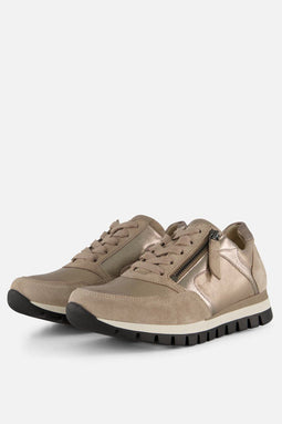 Gabor 108235 - Lage sneakers - Suède - H-Leest - Beige