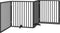 vidaXL - Hondenhek - inklapbaar - 4 - panelen - 320 - cm - populierenhout - zwart