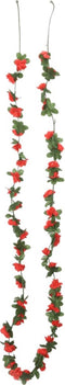 Kerstslingers met bloemen 6 st 250 cm lente rood