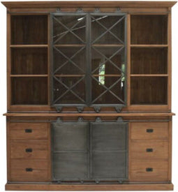 Buffetkast Roda Silang 2 deur teak industrieel 200 cm