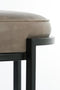 Light & Living Poef Izza - Leder - Grijs