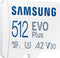 Samsung EVO Plus - microSDXC 512GB - UHS-I 160MB/s A2 V30