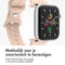 imoshion Siliconen⁺ bandje - Geschikt voor Apple Watch 1, 2, 3, 4, 5, 6, 7, 8, 9, 10 (42 mm), SE - 38/40/41 mm - Roze - S/M