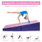 Coast Wigvormige Gymnastiekmat - Opvouwbare 2-in-1 Trainingsmat - 150 x 75 cm - Roze/Paars