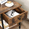 MIRA Home MAZAZU - Bijzettafel - Nachtkastje - Bruin Hout - 40 x 55 x 40 cm