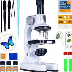 Silvergear Microscoop Set - Microscoop voor Kinderen - 200x tot 1200x Vergroting - 29 Accessoires