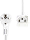 Nedis CEGP10000WT50 - Stroomverlengkabel 10 A - 500 cm - Wit