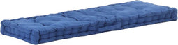vidaXL - Palletvloerkussen - 120x40x7 - cm - katoen - lichtblauw