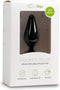 Zwarte buttplug met trekring - medium