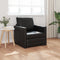 vidaXL - Vloersofa - Bed - 2-in-1 - Zwart - 74x77x81 - cm - Kunstleer