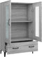 vidaXL - Hoge - kast - 70x31x115 - cm - bewerkt - hout - grijs - sonoma - eikenkleurig