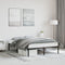 vidaXL - Bedframe - metaal - zwart - 135x190 - cm
