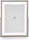 Giftdecor Fotolijstje voor 13 x 18 cm foto - zilver - metaal - Modern - frame 18 x 23 cm - staand