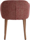 Blaine eetkamerstoel - beige+hout donkerbruin