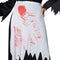 dressforfun - Griezelige heks M - lange jurk met hoed en schort - zwart/wit
