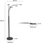 Mexlite Synna 1327ST - Vloerlamp - Draaibaar dimbaar LED - Zilver