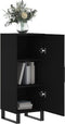 vidaXL - Dressoir - 34,5x34x90 - cm - bewerkt - hout - zwart
