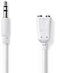 Nedis CAGP22100WT02 - 3,5 mm male naar 2x 3,5 mm female adapterkabel - 20 cm - Wit