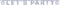 Letterslinger Let's Party holographic zilver - 5 stuks