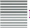 vidaXL - Zebra - rolgordijn - 140x150 - cm - stofbreedte - 135,9 - cm - donkergrijs