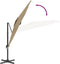 vidaXL - Zweefparasol - met - aluminium - paal - 300x300 - cm - taupe