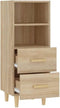 vidaXL - Dressoir - 34,5x34x90 - cm - bewerkt - hout - wit