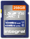 Integral - High Speed SD Card V30 UHS-I U3 - 256GB - tot 100MB/s lezen - 45MB/s schrijven
