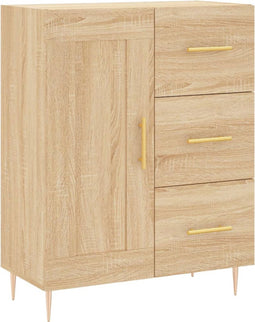 vidaXL - Dressoir - 69,5x34x90 - cm - bewerkt - hout - sonoma - eikenkleurig