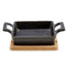 Casseroleschaal om tapa's te serveren Kinvara 1277SJ4810 Bruin Zwart Bamboe Ijzer 19 x 5 x 14 cm (12 Stuks)