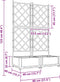 vidaXL - Tuinbak - met - Trellis - 2 - stuks - Grijs - 80x40x125,5 - cm