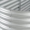 vidaXL - Plantenbak - verhoogd - 400x80x81 - cm - gegalvaniseerd - staal - zilver