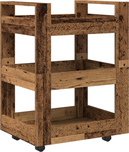 vidaXL - Keuken - Trolley - Oude - Hout - 60x45x80 - cm - Geengineerd - Hout