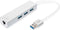 Digitus DA-70250-1 - USB 3.0 Hub met Gigabit LAN - Zilver