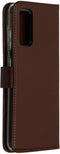 Selencia Galaxy S20 - Echt Lederen Bookcase - Ruimte voor 3 pasjes - Bruin