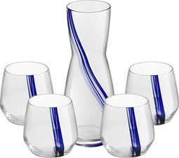 Royal Leerdam - Azurine - Glazenset met karaf - 5 delig - 37 cl & 1 L - Glazen - Vaatwasserbestendig