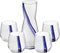 Royal Leerdam - Azurine - Glazenset met karaf - 5 delig - 37 cl & 1 L - Glazen - Vaatwasserbestendig