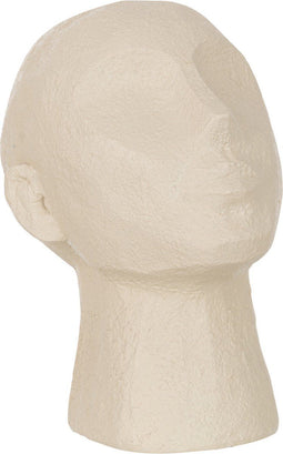 J-Line decoratie Hoofd Abstract - polyresin - beige - small