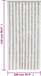 vidaXL - Vliegengordijn - 100x230 - cm - chenille - lichtgrijs - en - wit
