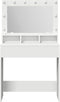 vidaXL - Witte - Kaptafel - met - LED - Verlichting - - - 79x41x135 - cm