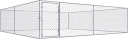 vidaXL - Hondenkennel - voor - buiten - 4x4x1 - m - gegalvaniseerd - staal
