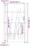vidaXL - Poort - 105x205 - cm - grasontwerp - cortenstaal