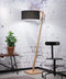 GOOD&MOJO Vloerlamp Andes - Bamboe/Lichtgrijs - 72x47x176cm - Scandinavisch,Bohemian - Staande lampen voor Woonkamer - Slaapkamer