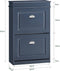 SoBuy FSR78-B - Schoenenkast - 2 kleppen 4 planken - Blauw 54x82x24cm