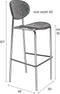 ANLI STYLE BARSTOOL DONNY GREY